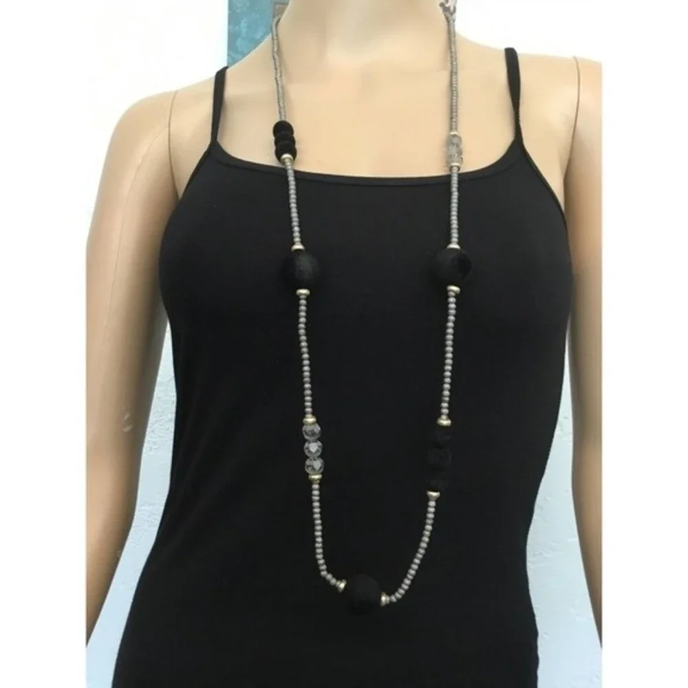 Gray and Black Elegant Necklace